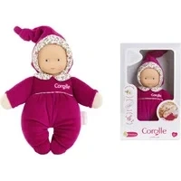 Abbildung von Corolle Mon Doudou Babidoux Röschen, Extra weiche Weichkörperpuppe mit Glöckchen, Namensetikett, Vanilleduft, waschbar, 20cm, ab den ersten Lebensmonaten geeignet