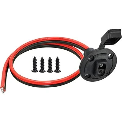 Abbildung von YETOR Solar Stromanschluss,10AWG wetterfeste Steckdose Seitenwand Port,Schnelltrenndraht Automotive Panel Verlängerungskabel für Generator Batterieladegerät. (50CM DIY Stecker)