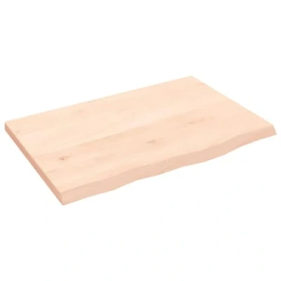 Abbildung von vidaXL Wandregal, Holzregal Regal Handgefertigt mit Baumkante, Wandboard Regalbrett Deko, Bücherregal Hängeregal, 60x40x2cm Massivholz Eiche Unbehandelt