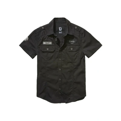 Abbildung von Brandit LUIS Vintage Short Sleeve Hemd, Herren, Größe: Medium, Black