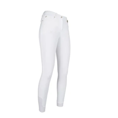Abbildung von Lauria Garrelli Reithose Basic Silikon Besatz Weiß 46