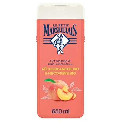 Abbildung von Le Petit Marseillais Duschgel &amp; Badgel, extra weich, Pfirsich weiß Bio und Nektarin, 650 ml