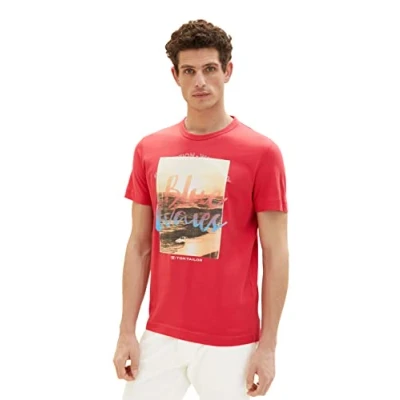 Abbildung von TOM TAILOR Herren 1036323 T Shirt, 31045 Soft Berry Red, 3XL