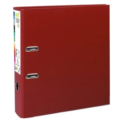 Abbildung von Exacompta 53304E Premium PP Ordner Prem&#039;Touch. 8 cm breit DIN A4 Kunststoffbezug außen Papierbezug innen Rückenschild austauschbar Ringordner Aktenordner Briefordner Plastikordner bordeaux