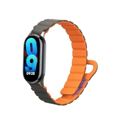 Abbildung von kwmobile Ersatzarmband kompatibel mit Xiaomi Mi Band 8 / 9 Armband Fitnesstracker Silikon Magnetverschluss