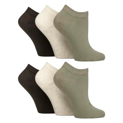 Abbildung von IOMI 6er Pack Diabetiker Socken Sneaker Damen Extra Weit Kurz Ohne Gummi Knöchelsocken