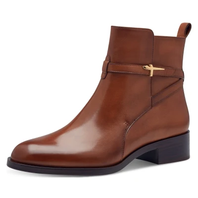 Abbildung von Tamaris Stiefelette, Blockabsatz, Businessschuh, Ankleboots mit T Logoverszierung