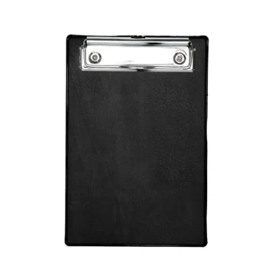 Abbildung von MAUL Klemmbrett A6 aus Karton mit Folie Schreibbrett Papierklemme Clipboard moderner Klemmer zur Aufbewahrung von Papier für Büro, Küche und Werkstatt Schwarz