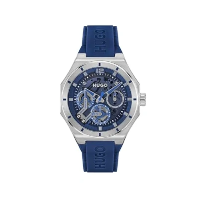 Abbildung von HUGO Multifunktionsuhr #GRAIL SKELETON, Armbanduhr, Quarzuhr, Herrenuhr, Datum, Silikonarmband