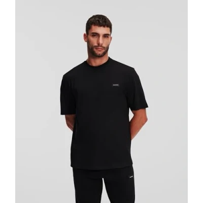 Abbildung von KARL Lagerfeld Essential LOGO Tshirt basic, Herren, Größe: Large, Black