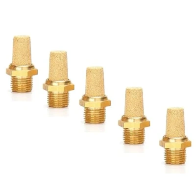 Abbildung von Pneumatik Schalldämpfer aus Sinterbronze 1/8&quot; 5er Set Druckluftschalldämpfer Industriequalität (5, 1/8&quot;)