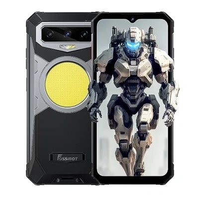 Abbildung von FOSSiBOT Outdoor Smartphone F102, 495 Lumen Camping Licht, 20GB+256GB, 108MP Kamera(20MP IR Nachtsicht), 16500mAh Akku, IP68 Wasserdichtes Handy Ohne Vertrag, Android 13, 6.58&#039;&#039; HD+, GPS NFC Schwarz