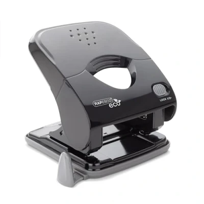 Abbildung von Rapesco 1525 ECO X5 40ps Locher, 2 fach Lochung, 40 Blatt Stanzleistung, Schwarz