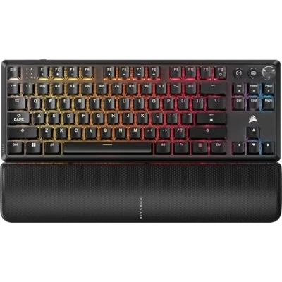 Abbildung von Corsair K70 CORE TKL Wireless RGB Tenkeyless Mechanische Gaming Tastatur Vorgeschmierte MLX Red v2 Linear Switches Schalldämpfung ABS Double Shot Keycaps QWERTY NA Schwarz