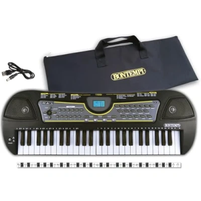 Abbildung von Bontempi Digitales Keyboard. 49 Midi Tasten C C, Schwarz/Weiß