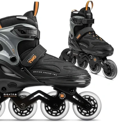 Abbildung von Verstellbare Fitness Inline skates Inliner für Herren Movino Cruzer Two Schwarz