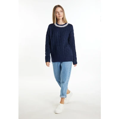 Abbildung von Dreimaster Eissegler Strickpullover, Damen, Größe: XL/XXL, Marine wollweiss