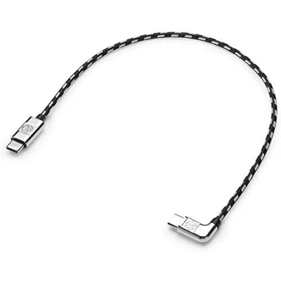 Abbildung von Volkswagen 000051446AD Anschlusskabel Datenkabel Ladekabel Verbindungskabel USB C auf Premium Kabel 30 cm, mit VW Logo, Silber
