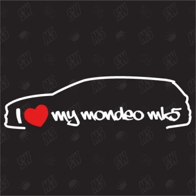 Abbildung von speedwerk motorwear I Love My Mondeo MK5 Turnier Sticker Kompatibel mit Ford ab Bj. 2014