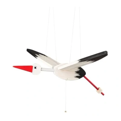 Abbildung von Woodyland Lernspielzeug 10217 Holz Schwingtier Storch mit einer Flügelspannweite von 80cm