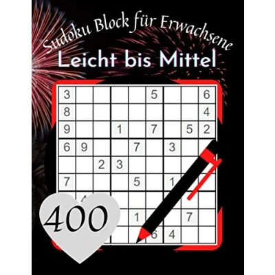 Abbildung von Sudoku Block für Erwachsene leicht bis Mittel: Heft mit 400 Rätseln und mittel inkl.Lösungen Gehirntraining Denksport Senioren