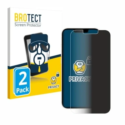 Abbildung von BROTECT (2 Stück Anti Spy Blickschutzfolie für Apple iPhone 13/13 Pro Privacy Screen Protector [Displayschutz, Sichtschutz, Blaulichtfilter]