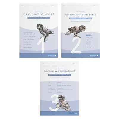 Abbildung von Ich kann rechtschreiben 1 bis 3 Schülerarbeitshefte für die 2. 4. Klasse neues Design: Meine Eulenhefte im 3er Set zur selbstständigen Übung ... der Rechtschreibung