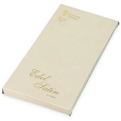 Abbildung von Rössler Papier 2032838004 Edel Satin Briefumschlagpack mit Seidenfutter, DIN lang, 20 Stück, ivory