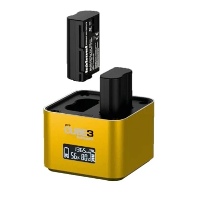 Abbildung von Hähnel ProCube3 Für Nikon DSLR Duo Ladegerät Schnelleres Laden USB Typ C Eingang