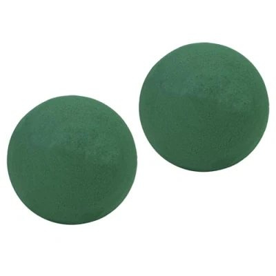 Abbildung von Creativery Nass Steckschaum Kugeln 12cm 2er Set für Profi Floristen &amp; Hobby Bastler Frischblumen Steckschwamm Blumen Steckmasse Blumensteckschaum Floristik Zubehör Floristikbedarf Grün