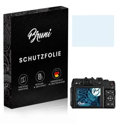 Abbildung von Bruni Schutzfolie kompatibel mit Canon PowerShot G1 X Folie, glasklare Displayschutzfolie (2X)