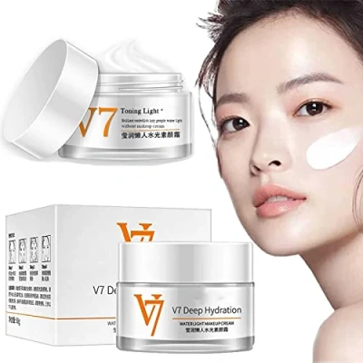 Abbildung von V7 Deep Hydration Waterlight Makeup Cream Moisturizing Tone Up Cream, Moisture Toning Light For Face, Hydrating Beauty The Skin Brightening