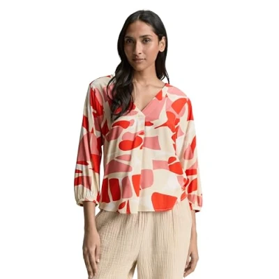 Abbildung von TOM Tailor MIT Muster Bluse, Damen, Größe: 44, Red dots and shapes design