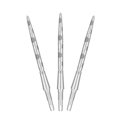 Abbildung von Target Darts Swiss Point Storm Steel Dart Points, Onyx (3er Pack Spitzen) 35 MM Silber Dartspitzen, Ersatzspitzen, Zubehör für Profi Dartpfeile