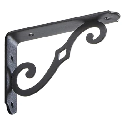 Abbildung von SO TECH® Wandregalhalter Regalkonsole BLACKLINE II schwarz Tragkraft bis zu 30 kg / Paar, 1 tlg., 12,5 x 9 2,5 cm