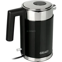 Abbildung von Graef Wasserkocher &quot;WK 402&quot;, 1 l, 1850 W, Edelstahl, schwarz