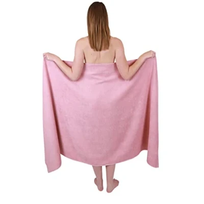 Abbildung von Betz Badetuch groß XXL Berlin Größe 100 x 200 cm Saunatuch, 100% Baumwolle (1 Badetuch, 1 St), Farbe lotus