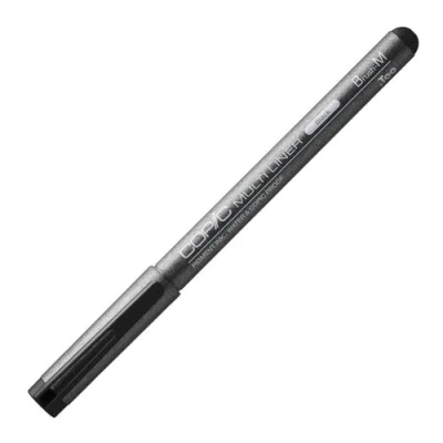 Abbildung von COPIC Multiliner Brush M, Black, Fineliner mit einer feinen Spitze und wasserbeständiger Pigmenttinte
