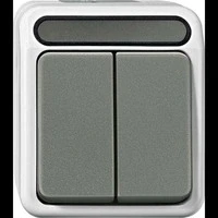 Abbildung von Schneider Electric Merten MEG3115 8029 Serienschalter Aufputzschalter 1 fach, IP44, Feuchtraum Schalterprogramm, AQUASTAR, Lichtgrau