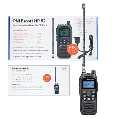 Abbildung von Tragbares CB Handfunkgerät PNI Escort HP 82 Akku 1800mAh USB C Laden