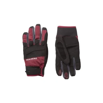 Abbildung von Sealskinz Unisex Wasserdichter Allwetter Handschuh für Mountainbiking Schwarz/Rot, L