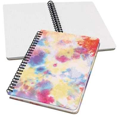 Abbildung von SIGEL JN608 Spiralblock Notizblock Bullet Journal Jolie, ca. A5, dot Lineatur, 100 g/m², Batik, 120 Seiten, vegan, aus nachhaltigem Papier hergestellt