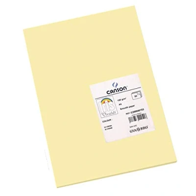 Abbildung von Canson 200040153 Iris Vivaldi glattes, farbiges Papier, A4, creme 02