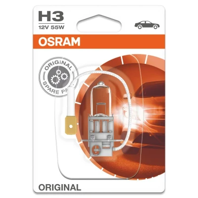 Abbildung von OSRAM 64151 01B Glühlampe, Fernscheinwerfer H3 12V 55W 3200K Halogen VOLKSWAGEN: Lupo / 3L, SEAT: Ibiza 3 Schrägheck, OPEL: Vectra C Limousine