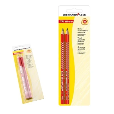 Abbildung von 5 x Eberhard Faber Bleistift Tri Winner 2B rot VE=2 Stück
