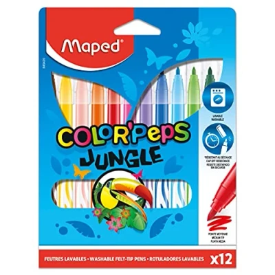 Abbildung von Maped M845420 Filzstifte Color Peps Jungle, 12er Packung