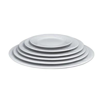Abbildung von HENDI Teller Karizma Ø 16 cm flach Porzellan weiß stapelbar, Hotel Gastro