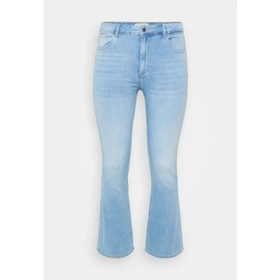 Abbildung von ONLY Carmakoma Carwilly LIFE Flared Jeans, Damen, Größe: 42x32, Light blue denim