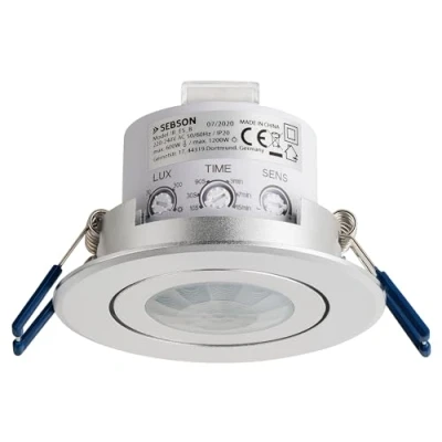Abbildung von SEBSON Bewegungsmelder Unterputz LED geeignet IR Sensor einstellbar 2er Set