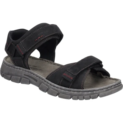 Abbildung von Josef Seibel Herren Klassische Sandalen Brendan 01,Weite G (Normal),Freizeitschuhe,Strandschuhe,Sandaletten,bequem,schwarz,43 EU